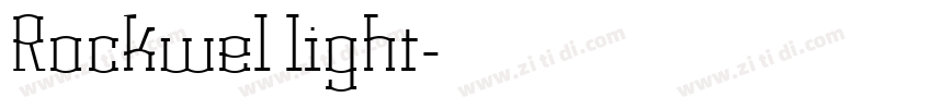 Rockwel light字体转换 Rockwel light字体转换